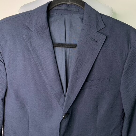 Alessandro Cantarelli Men's Blue Cotton Blend 3 Button Blazer Jacket Size 48 - Picture 3 of 13